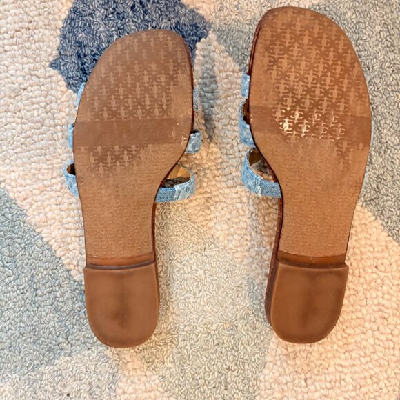 Sam Edelman Denim Sandals Size 8.5 - Picture 4 of 9